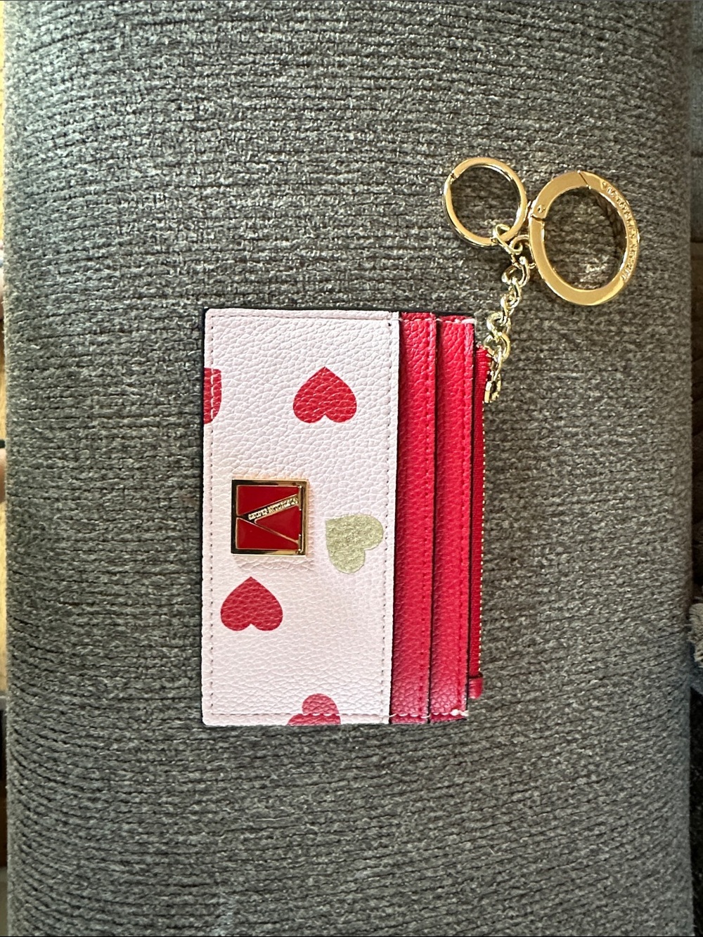Victorias secret Heart Print Cardholder Keychain
